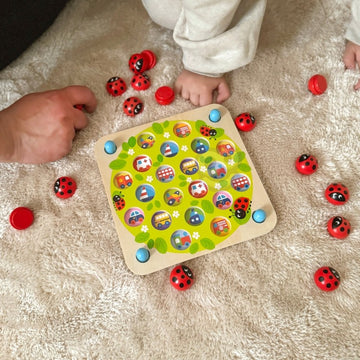 Wooden Educational Memory Puzzle Ladybugs — 10