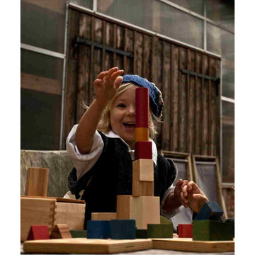 Wooden Blocks in a Box – Warm Colors, 54 Pieces — 4