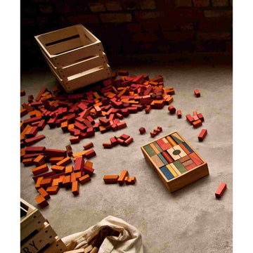 Wooden Blocks in a Box – Warm Colors, 54 Pieces — 3